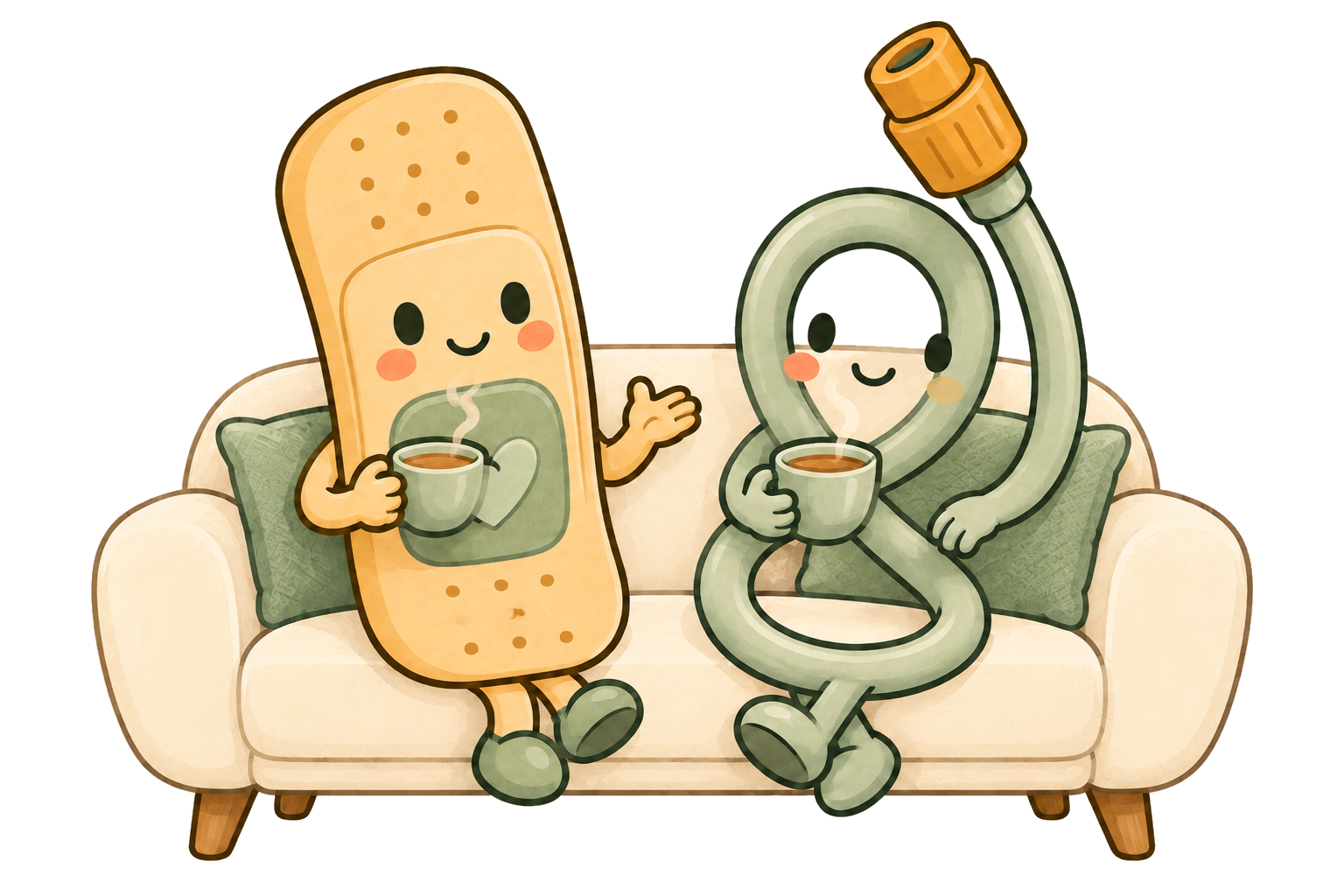 Zorgmaatjes die samen thee drinken